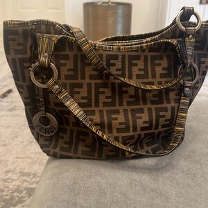 Fendi-  dbl strap zucca chef tote